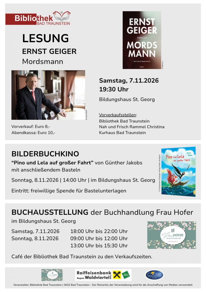 Plakat Buchausstellung Lesung Bilderbuchkino